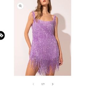 ECHOINE NWT U-neck Tassels Backless Dress